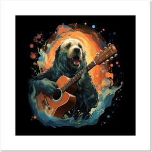 Harp Seal Playing Guitar Posters and Art